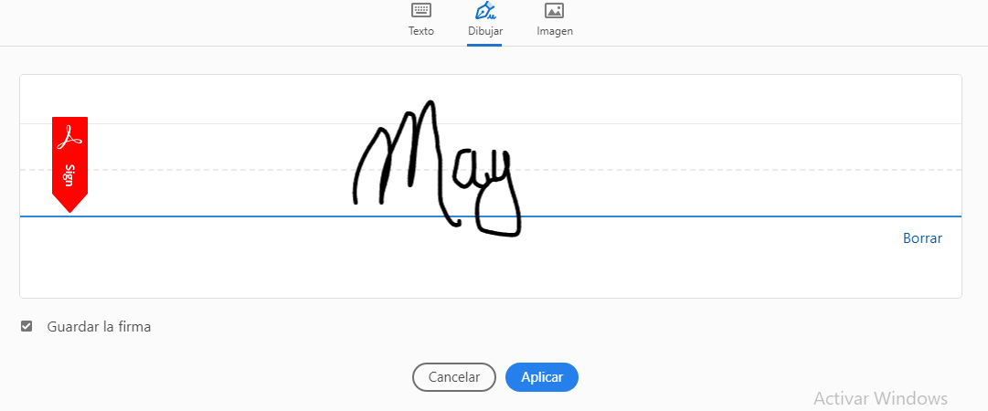 firma adobe puño