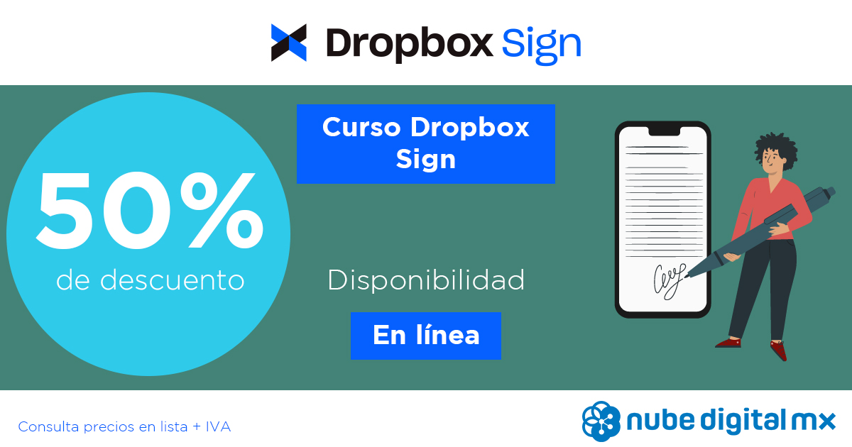Curso de firma electrónica Dropbox Sign con descuento