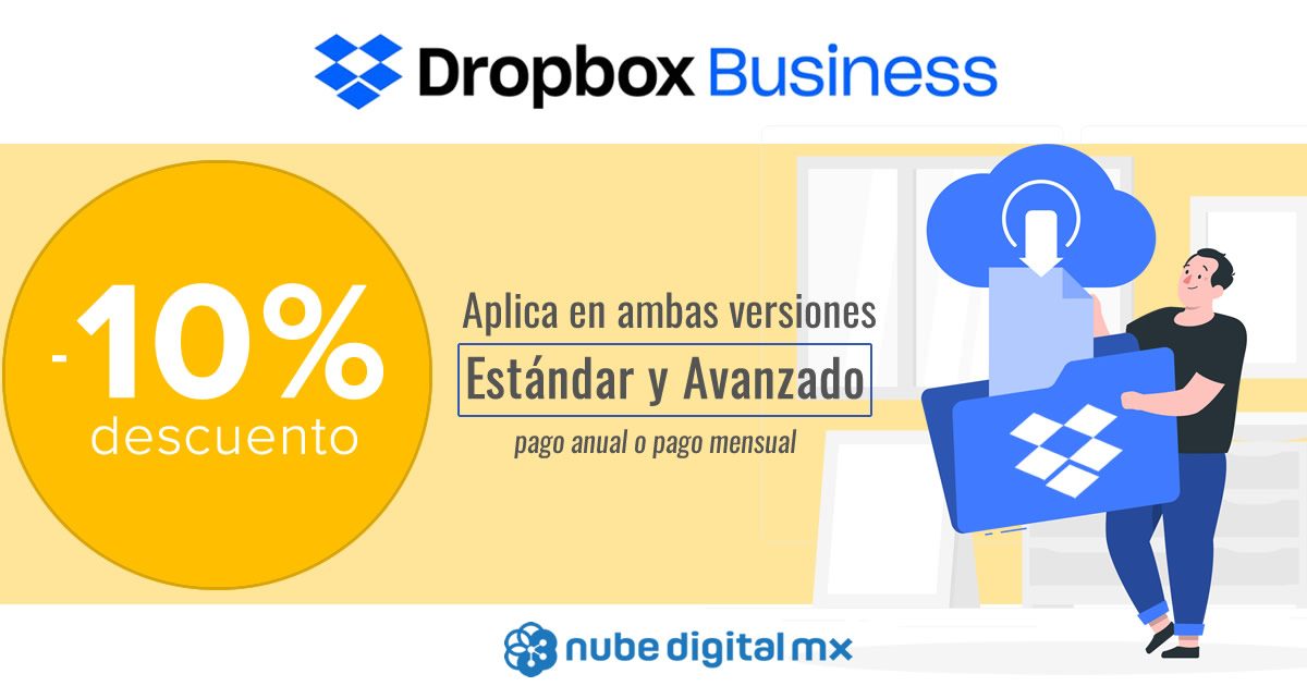  Promoción Dropbox Business plan mensual y anual